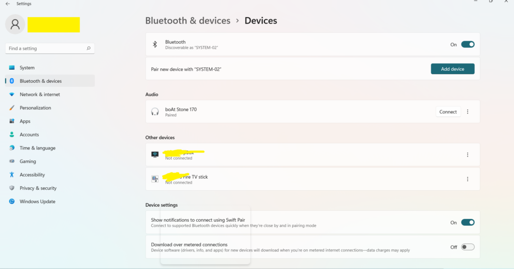 Add a Bluetooth device to Windows 11