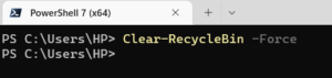 Empty recycle bin using Powershell