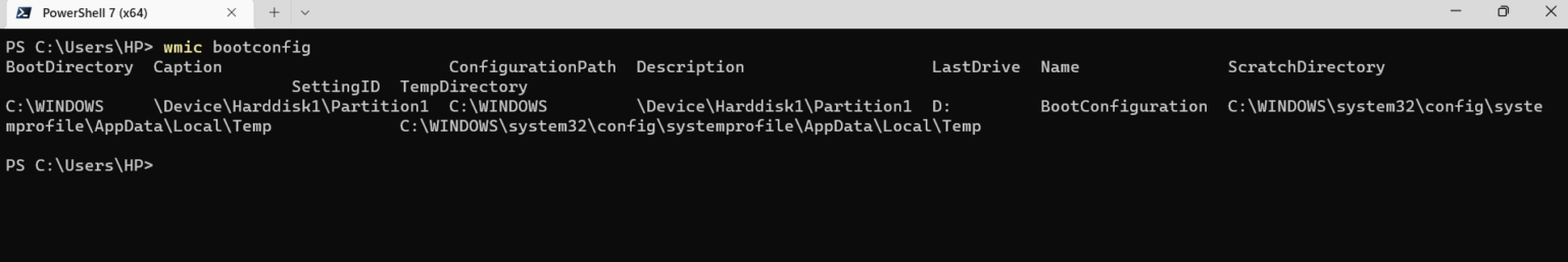 Find boot directory using Powershell